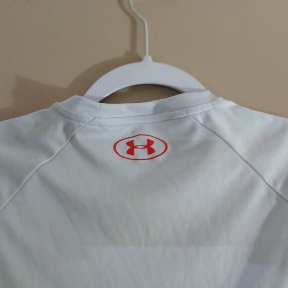 Under Armour UA Performance Apparel/Stock No 21230 /UA1996/Lt Gray/L Red Logo/S - Picture 6 of 7